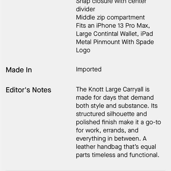 Kate Spade Knot Large Carry All - Picture 16 of 16